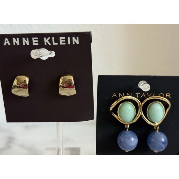 Ann Taylor Jewelry - NWT 2 Pair Lot‎ Ann Taylor Drop Anne Klein Stud Semi Hoop Studs Pierced Earrings